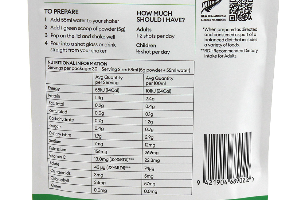 Nutrient Rescue Green Shot - Kaye's Bakery