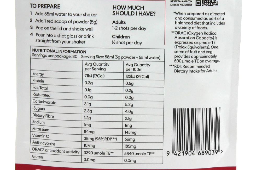 Nutrient Rescue Red Shot - Kaye's Bakery